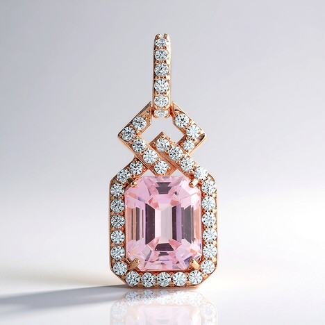Ciondolo in argento con Kunzite