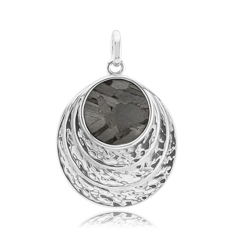 Pendentif en argent et Météorite d'Alétaï