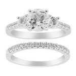 Weißer Topas-Silberring