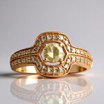 Bague en or et Diamant rose de France VS1 d'Argyle (Annette)