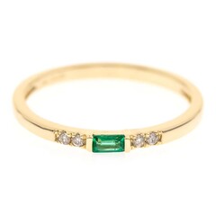 Gouden ring met een AAA Zambia smaragd