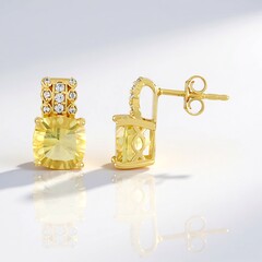Orecchini in argento con Fluorite Gialla