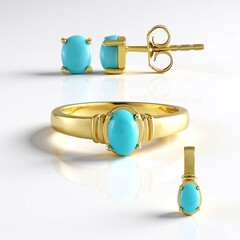 Anello in argento con Turchese Sleeping Beauty