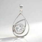 Pendentif en argent et Kunzite blanche (Pallanova)