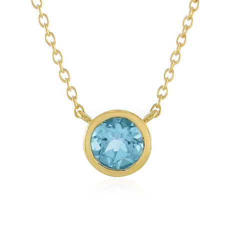 Collana in argento con Topazio Blu Svizzero
