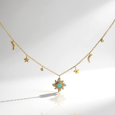 Collana in oro con Opale di Welo AAA (CIRARI)