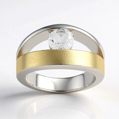 Anello in argento con Topazio Bianco (Adela Silber)