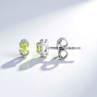 Pendientes en plata con Peridoto