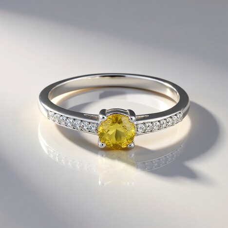 Bague en argent et Tanzanite jaune non chauffée