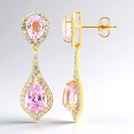 Boucles d'oreilles en argent et Kunzite