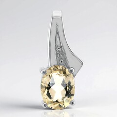 Pendentif en argent et Pierre de soleil du Mexique