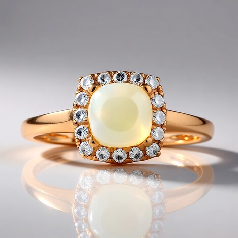 Anello in oro con Opale di Welo AAA