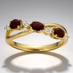 Anello in oro con Rubino Mozambico AAA