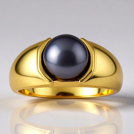 Anello in argento con Perla Tahitiana (TPC)