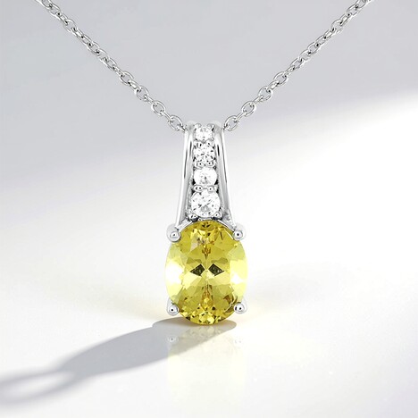 Collana in argento con Apatite Dorata