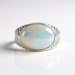 Anillo en plata con Ópalo Welo AAA (de Melo Essence)