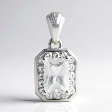 Danburite Silver Pendant