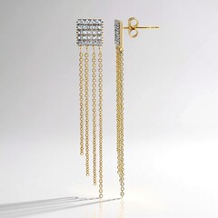 Orecchini in argento con Topazio Bianco