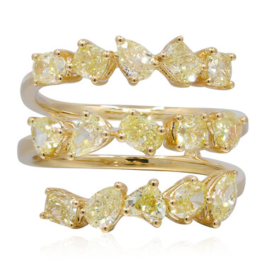 Gelber SI2 Brillant-Goldring (CIRARI)