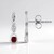 Orecchini in argento con Spinello Rosso