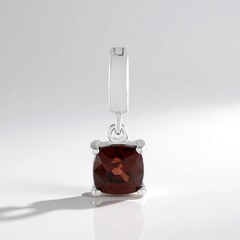 Ciondolo in argento con Zircone Rosa