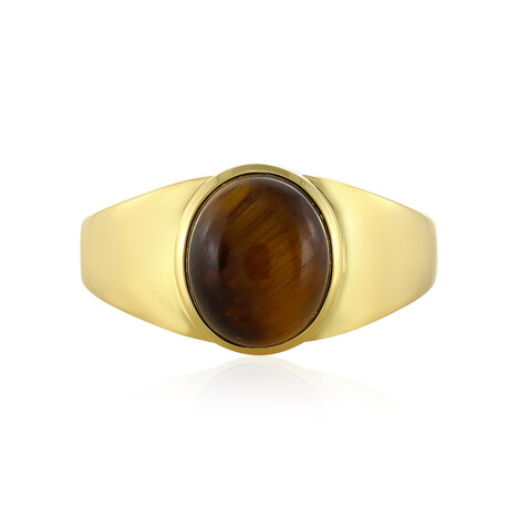 Anello da uomo in argento con Occhio di Tigre