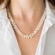 Zilveren halsketting met Witte zoetwater kweekparels (TPC)