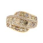 Anillo en oro con Diamante fancy SI2 (CIRARI)