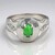 Anello in argento con Crisoprasio Imperiale