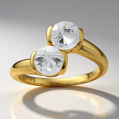Anello in oro con Quarzo Herkimer (Amanda Adkins)