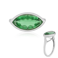 Anillo en plata con Cuarzo verde esmeralda (MONOSONO COLLECTION)