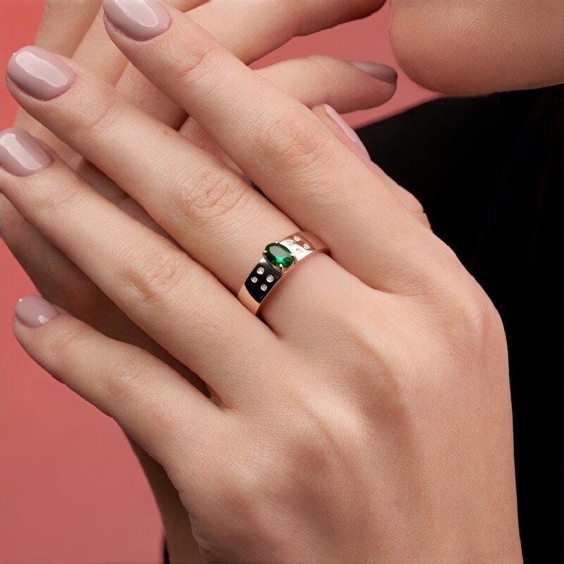 Anillo en plata con Turmalina verde Benedito