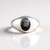 Anello in argento con Ossidiana Fiocco di Neve