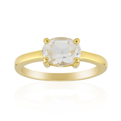 Anello in argento con Topazio Bianco