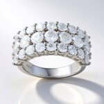 Anello in argento con Topazio Bianco