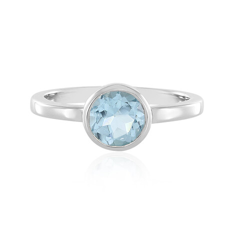 Himmelblauer Topas-Silberring