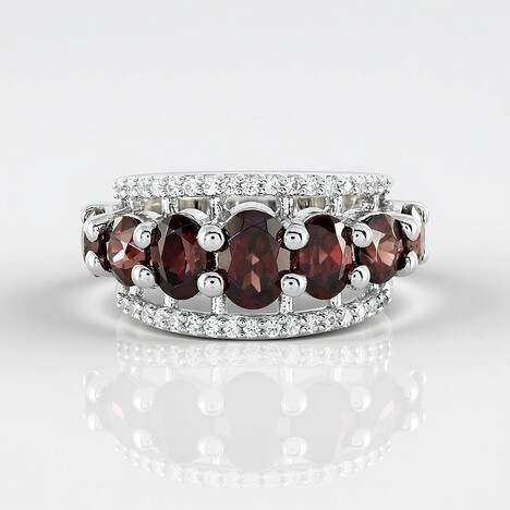 Anello in argento con Zircone Rosa