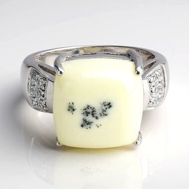 Zilveren ring met een dendrieten agaat
