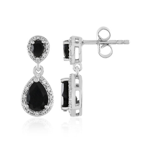 Pendientes en plata con Ónix negro