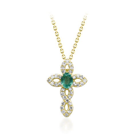 Collar en oro con Esmeralda de Zambia AAA (CIRARI)