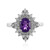Bague en argent et Améthyste d'Uruguay