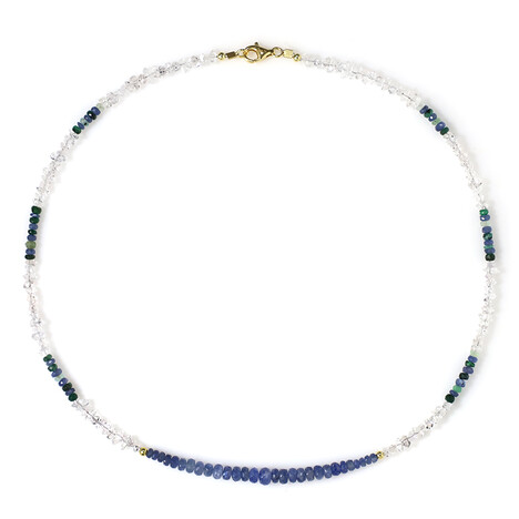 Edelstein-Silberhalskette (Riya)