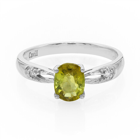 Cuprian Tourmaline Silver Ring