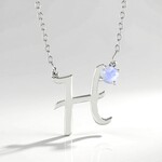 Collana in argento con Pietra di Luna Arcobaleno