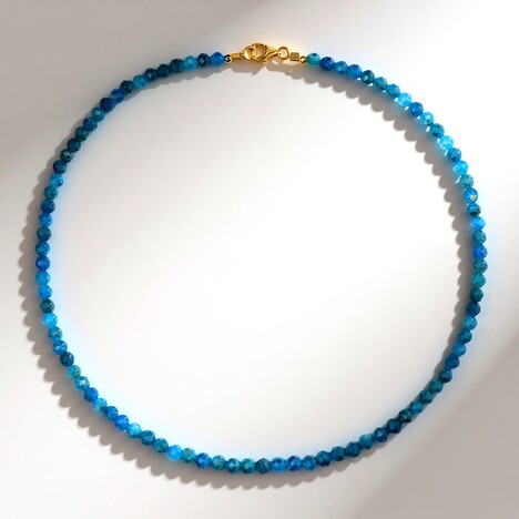 Collana in argento con Apatite Blu Neon