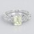 Anello placcato in platino con Kunzite Canarino