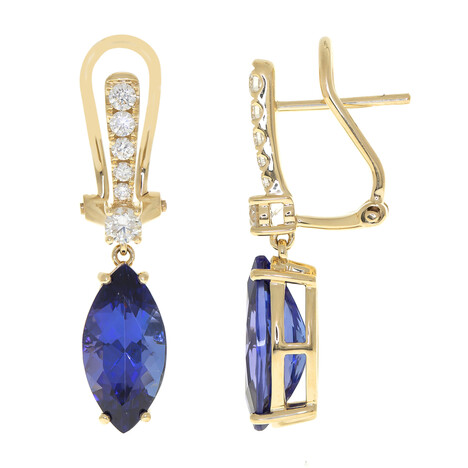 Boucles d'oreilles en or et Tanzanite AAA (CIRARI)
