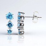 Orecchini in argento con Topazio Marambaia (de Melo)