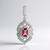 Ciondolo in argento con Tormalina Rosa Nigeriana
