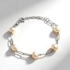 Bracciale in argento con Perla d'Acqua Dolce Bianca